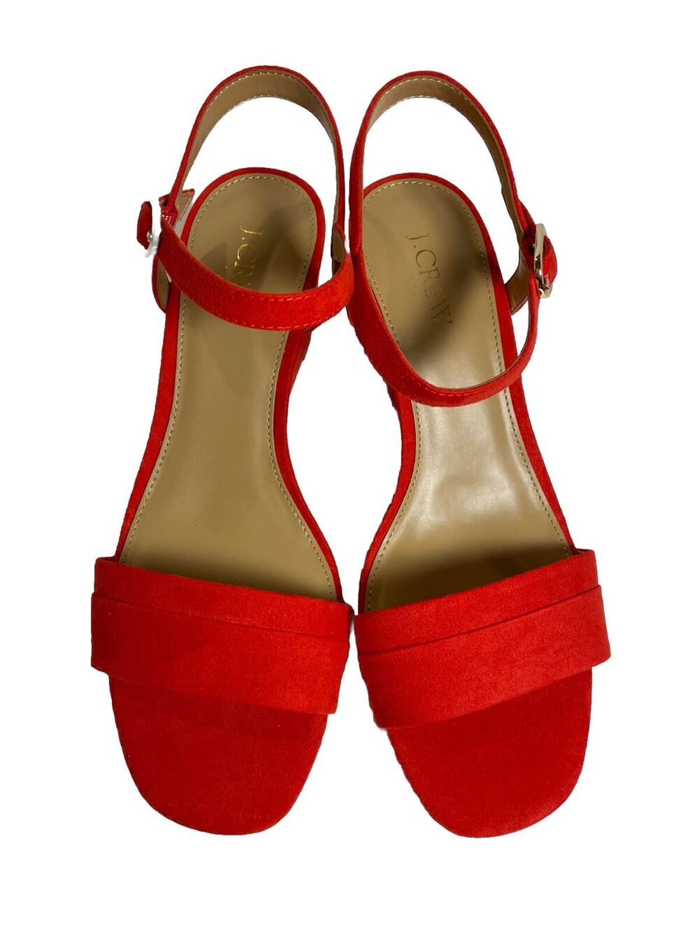 J Crew Wedge Sandals Sz 8.5 Belvedere Red Style BZ217